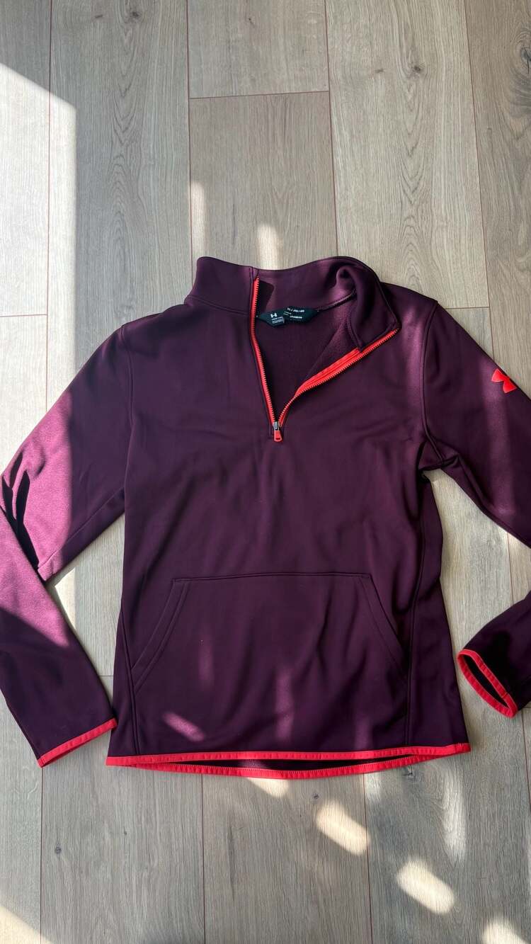 Under Armour ColdGear 1/2 Zip Pullover YXL Maroon Fleece